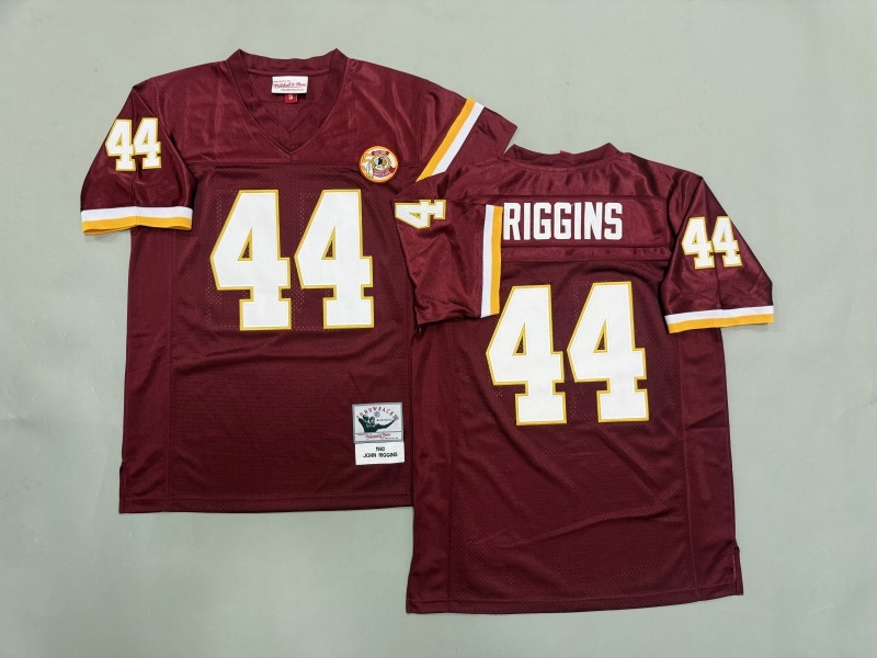 Men 2025 Washington Redskins #44 Riggins red Throwback Limited NFL Jersey style 001->los angeles chargers->NFL Jersey